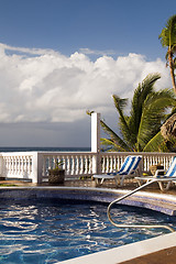 Image showing swimming pool at resort cabanas Big Corn Island Nicaragua Centra