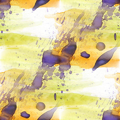 Image showing colorful pattern water texture purple, yellow paint abstract col