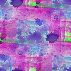 Image showing colorful pattern water green, purple texture paint abstract colo