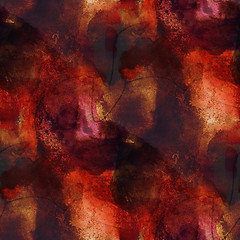 Image showing colorful pattern water texture black, orange paint abstract colo