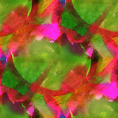 Image showing colorful pattern water texture paint red, green abstract color s
