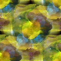 Image showing colorful pattern water texture paint abstract yellow, green, blu