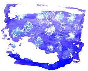 Image showing abstract drawing stroke blue ink watercolor brush water color sp