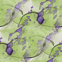 Image showing colorful pattern green, purple water texture paint abstract colo