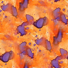 Image showing colorful pattern water texture orange, purple paint abstract col