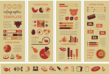 Image showing Food Infographic Template.