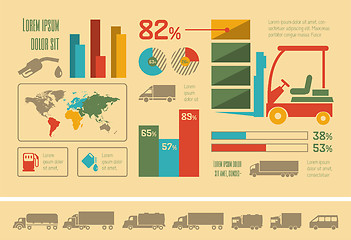 Image showing Transportation Infographic Template.