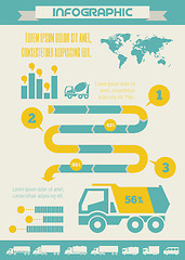 Image showing Transportation Infographic Template.