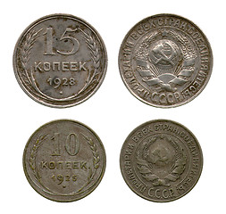 Image showing ten and fifteen kopecks, USSR, 1925-1928