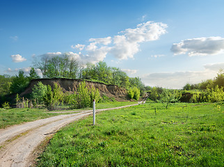 Image showing Road near clay hill