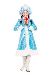 Image showing Beautiful woman in winter costume