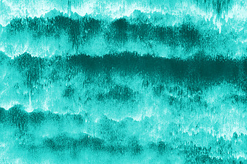 Image showing Abstract turquoise wavy surface