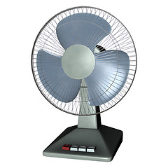 Image showing Desk Fan on White