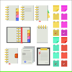 Image showing Flat icons for notebooks