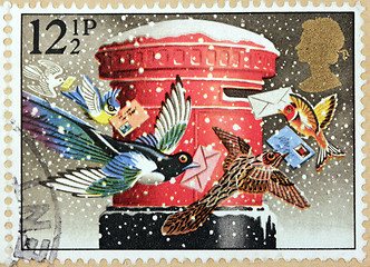 Image showing Red Mailbox Stamp