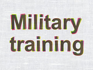 Image showing Education concept: Military Training on fabric texture background