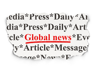 Image showing News concept: Global News on Paper background