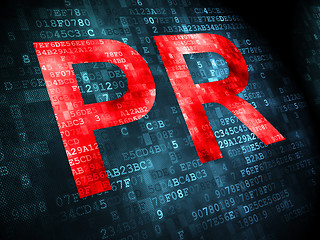 Image showing Marketing concept: PR on digital background