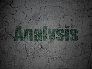 Image showing Marketing concept: Analysis on grunge wall background