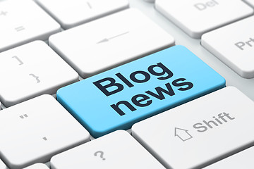 Image showing News concept: Blog News on computer keyboard background