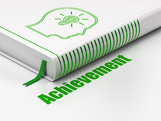 Image showing Education concept: book Head With Lightbulb, Achievement on white background