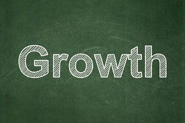 Image showing Business concept: Growth on chalkboard background