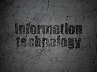 Image showing Data concept: Information Technology on grunge wall background