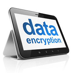 Image showing Privacy concept: Data Encryption on tablet pc computer