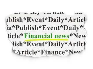 Image showing News concept: Financial News on Paper background
