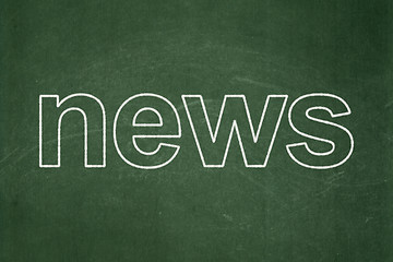 Image showing News concept: News on chalkboard background