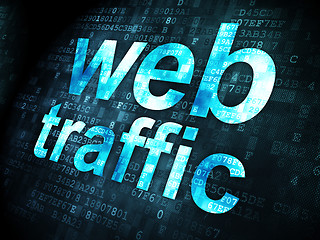 Image showing SEO web development concept: Web Traffic on digital background