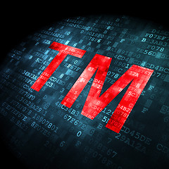 Image showing Law concept: Trademark on digital background