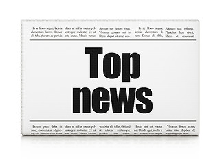 Image showing News concept: newspaper headline Top News