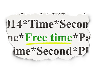 Image showing Time concept: Free Time on Paper background