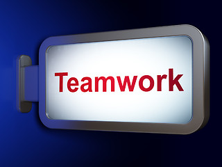 Image showing Business concept: Teamwork on billboard background