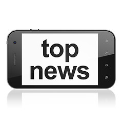 Image showing News concept: Top News on smartphone