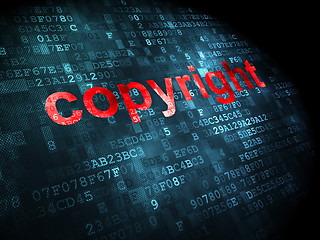 Image showing Law concept: Copyright on digital background