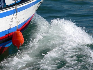 Image showing Boats Bow Wash