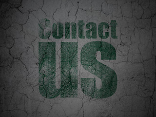 Image showing Advertising concept: Contact Us on grunge wall background