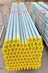 Image showing Stack of scaffolding