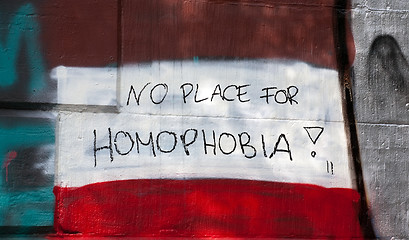 Image showing No place for homophobia