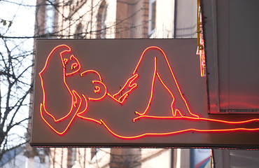 Image showing night club for adults signboard