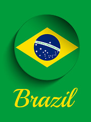 Image showing Brazil 2014 Letters with Brazilian Flag