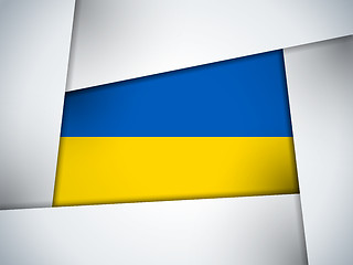 Image showing Ukraine Country Flag Geometric Background