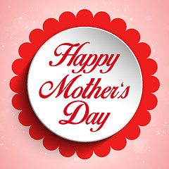 Image showing Happy Mother Day Heart Tag Background