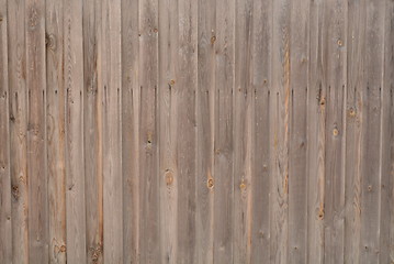 Image showing Old gray wooden fence