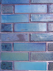 Image showing Blue bricks