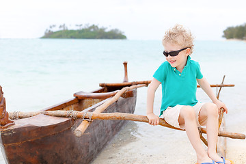 Image showing little boy at vacation