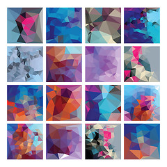 Image showing Polygonal  vector background set.