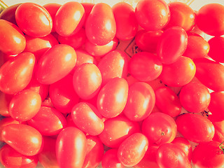 Image showing Retro look Cherry tomato background